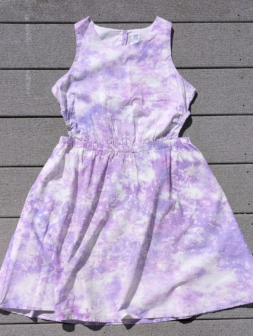GAP Kids Sleeveless Tie-Dye Dess With Cut Out Sides